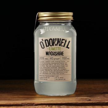 O´Donnell Moonshine Limette mit 20,0% - Limette Likör im 700 ml Mason Glas - Odonnell Moonshine aus Berlin